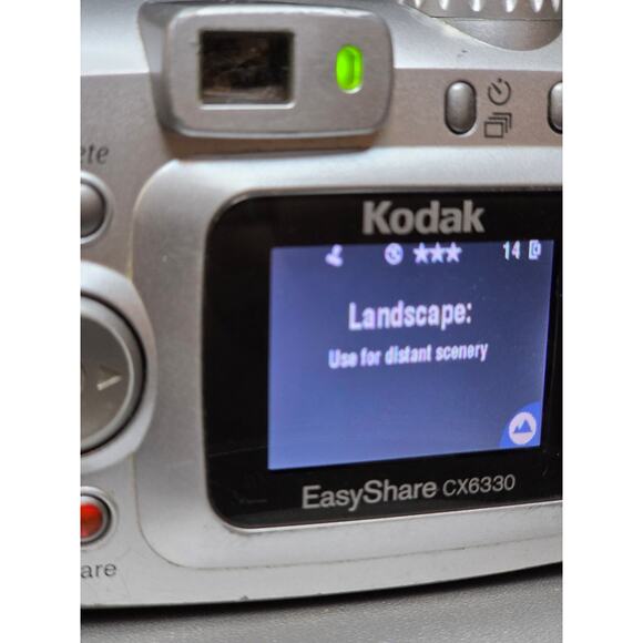 Kodak EasyShare CX6330 Digital Camera 3.1MP w/ Card, Strap, Batteries, Tested - Picture 3 of 9